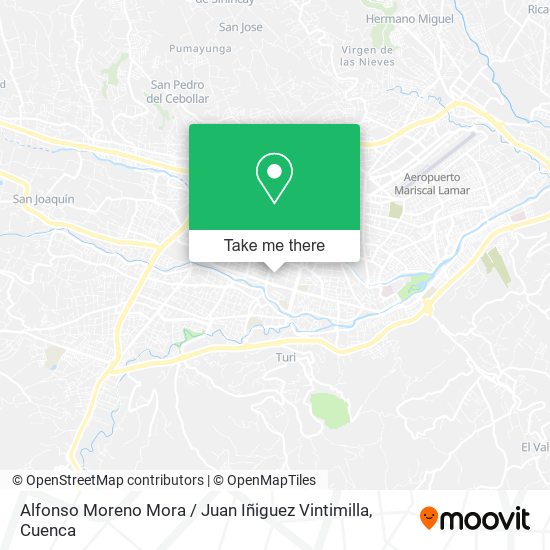 Alfonso Moreno Mora / Juan Iñiguez Vintimilla map