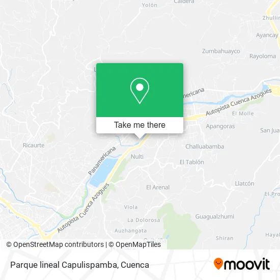 Mapa de Parque lineal Capulispamba