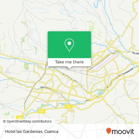 Hotel las Gardenias map
