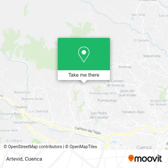 Artevid map