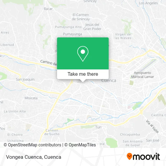 Vongea Cuenca map