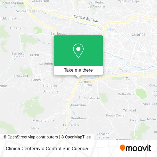 Clinica Centeravid Control Sur map