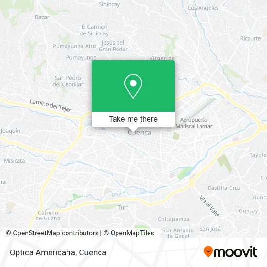 Optica Americana map
