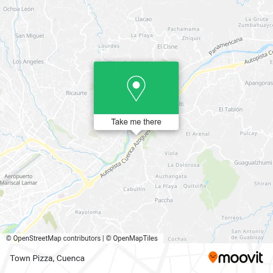 Town Pizza map