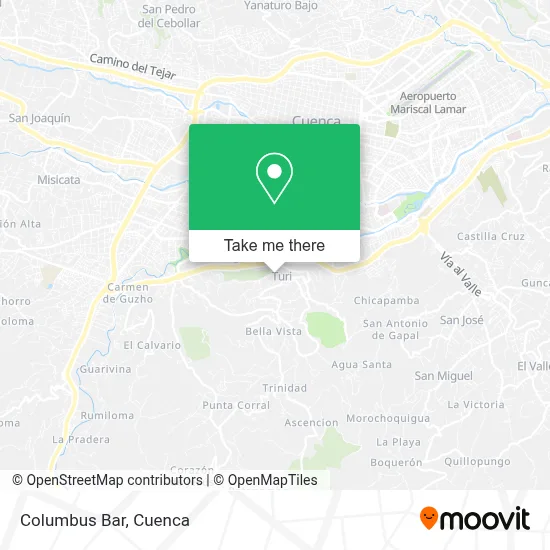 Columbus Bar map