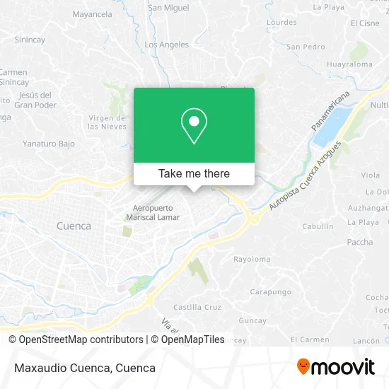 Maxaudio Cuenca map