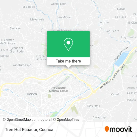 Tree Hut Ecuador map