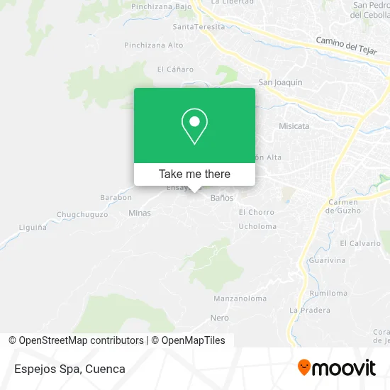 Espejos Spa map