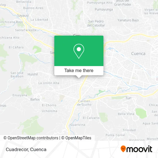 Cuadrecor map