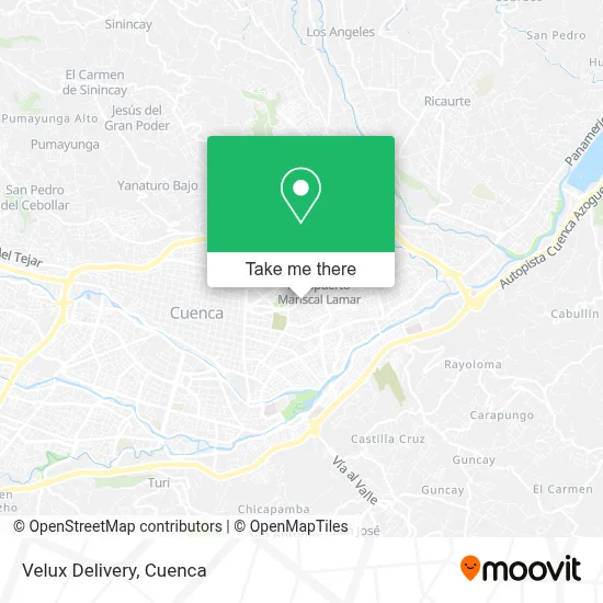 Velux Delivery map
