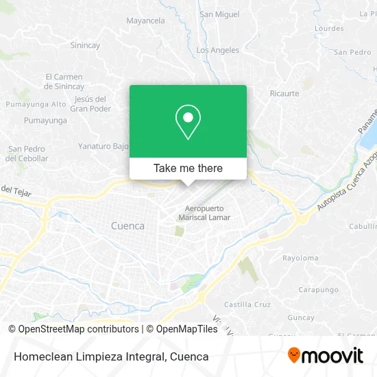 Homeclean Limpieza Integral map