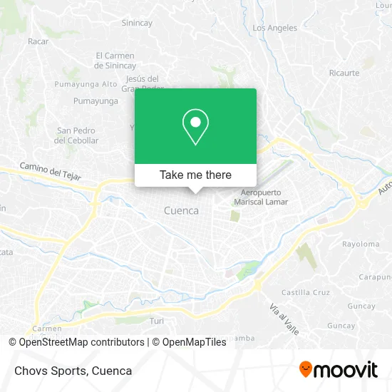 Chovs Sports map