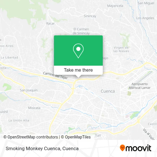 Smoking Monkey Cuenca map