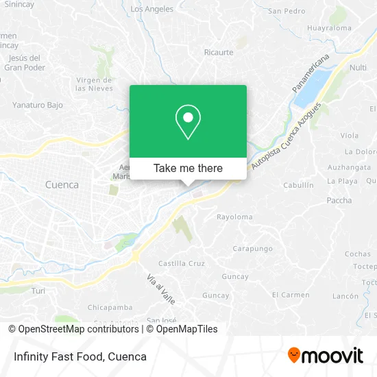 Infinity Fast Food map