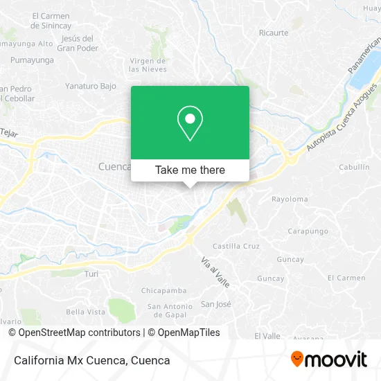California Mx Cuenca map