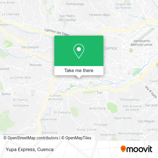 Yupa Express map