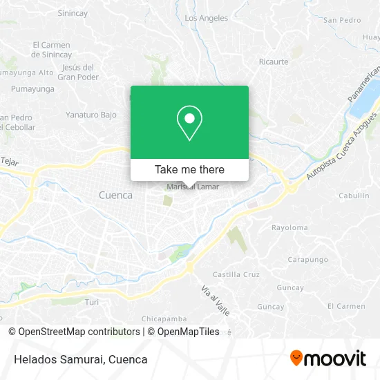 Helados Samurai map