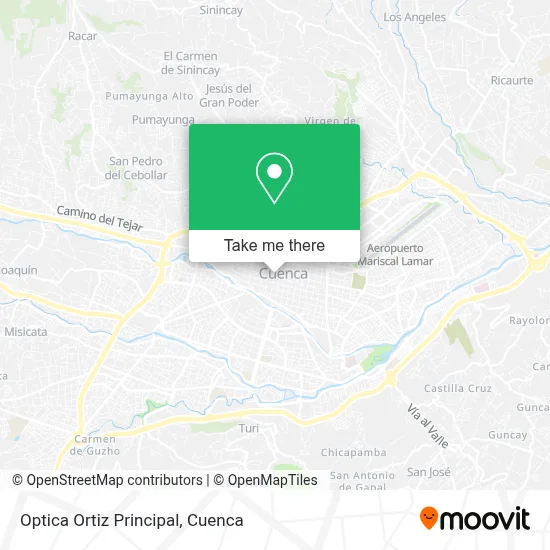 Optica Ortiz Principal map