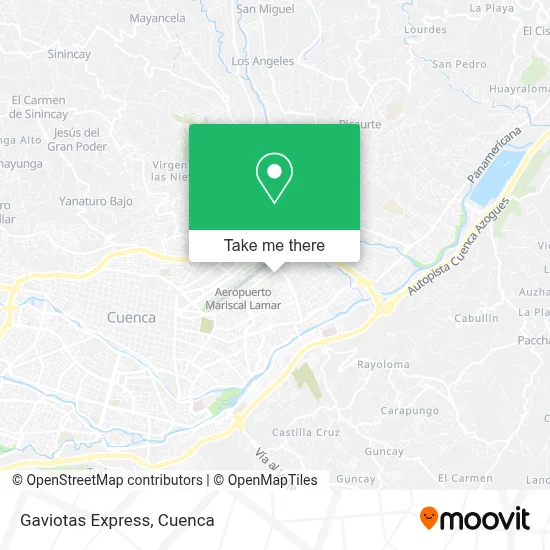 Gaviotas Express map