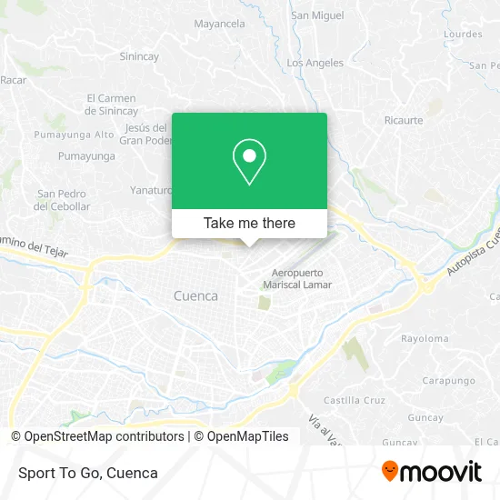 Sport To Go map