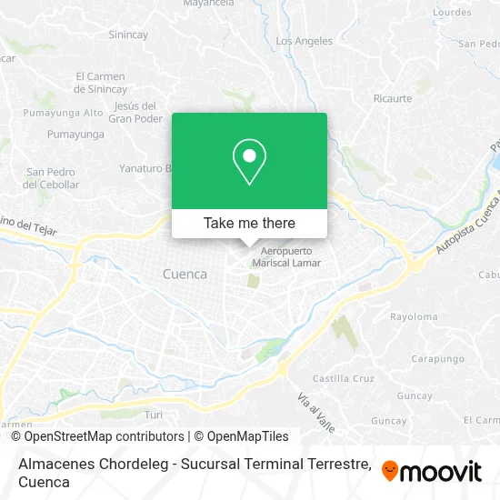 Almacenes Chordeleg - Sucursal Terminal Terrestre map