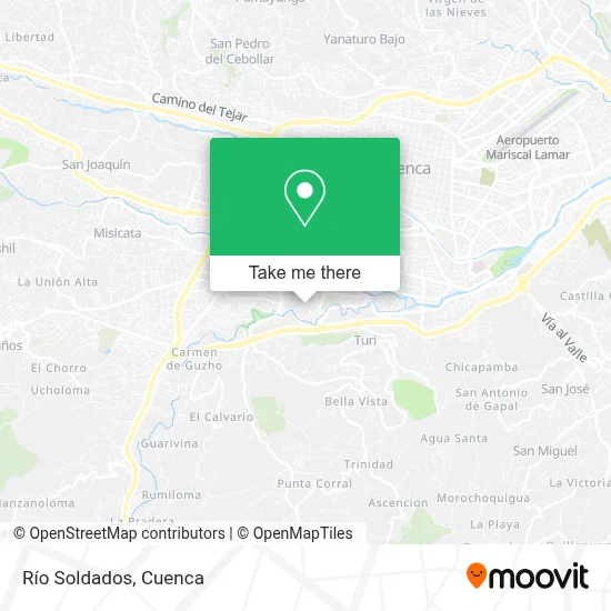 Río Soldados map