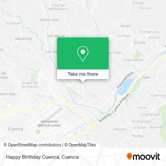 Happy Birthday Cuenca map