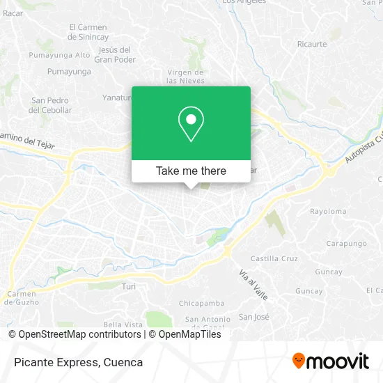 Picante Express map