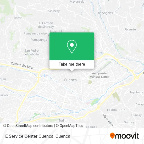 E Service Center Cuenca map