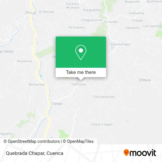 Quebrada Chapar map