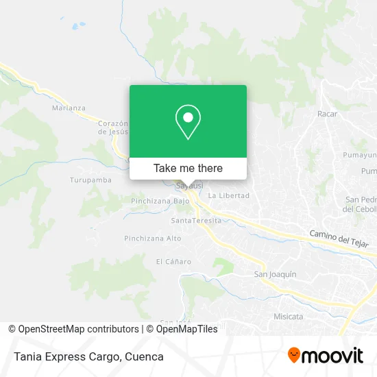 Tania Express Cargo map