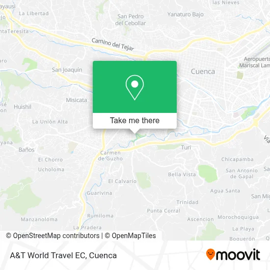 A&T World Travel EC map