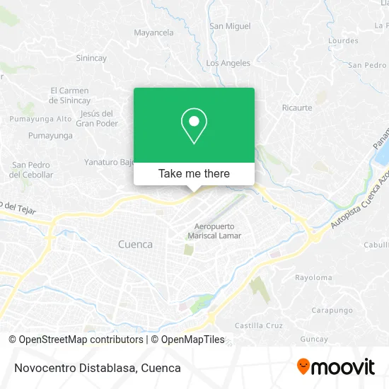 Novocentro Distablasa map