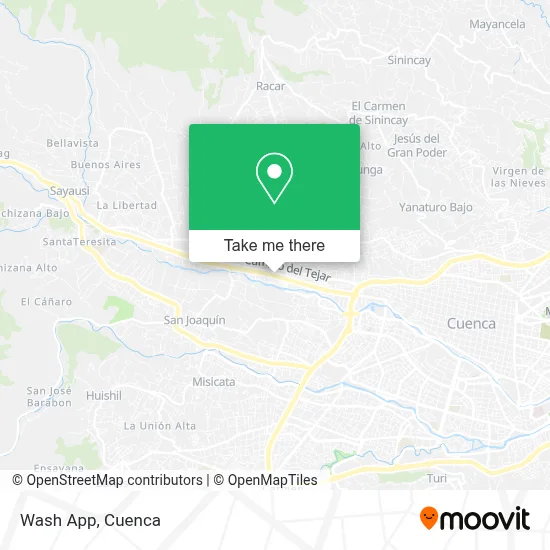 Wash App map