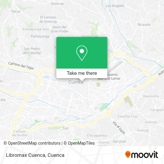 Libromax Cuenca map