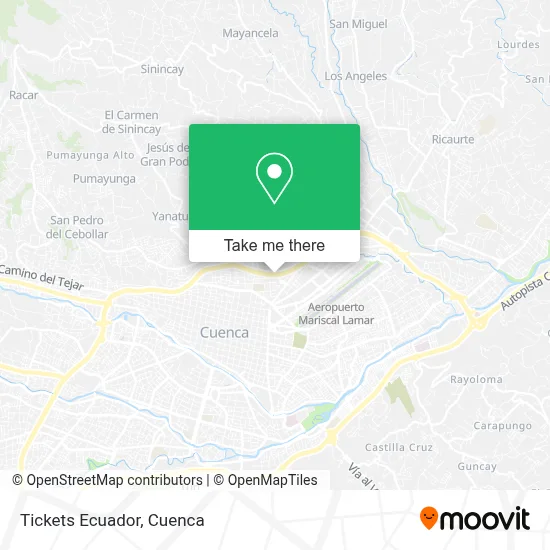 Tickets Ecuador map