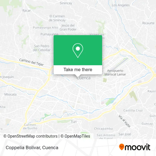 Coppelia Bolivar map