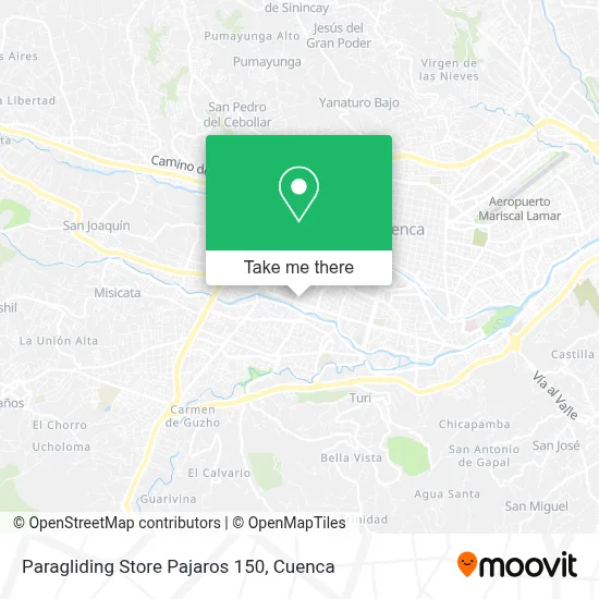 Paragliding Store Pajaros 150 map