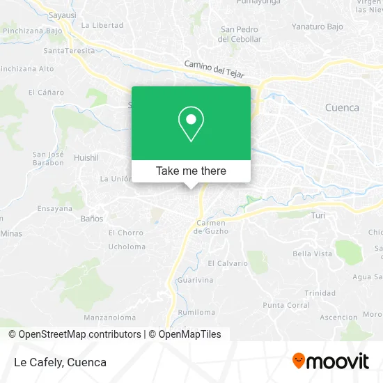 Le Cafely map