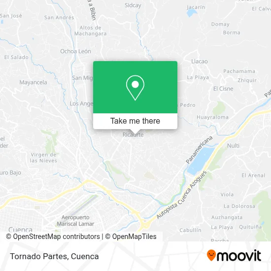 Tornado Partes map