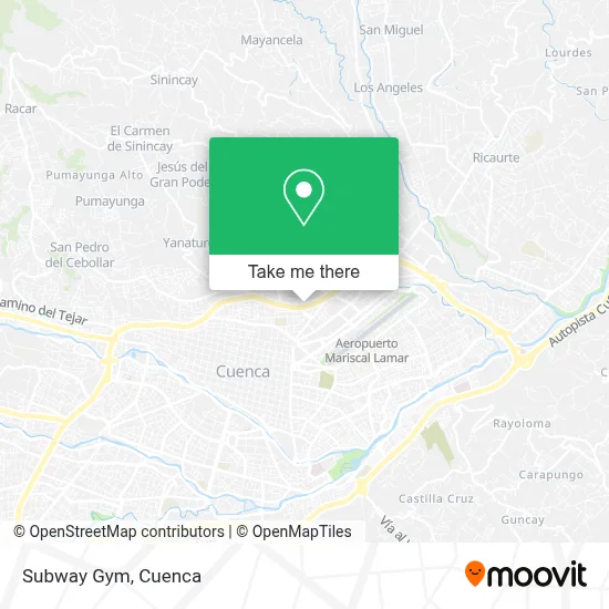 Subway Gym map