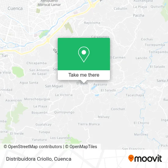 Distribuidora Criollo map