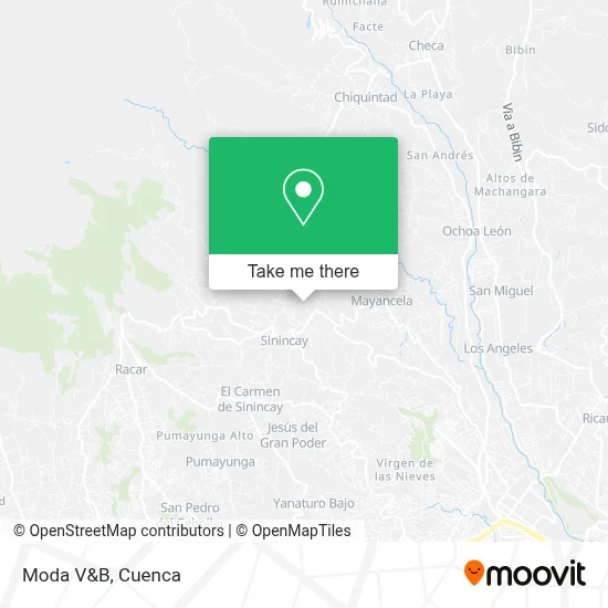 Moda V&B map