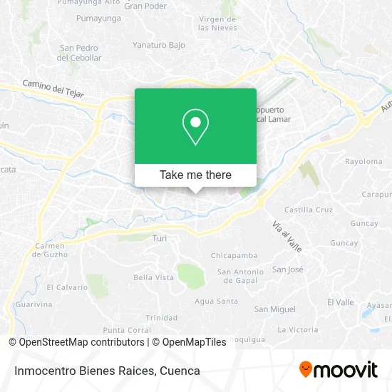 Inmocentro Bienes Raices map