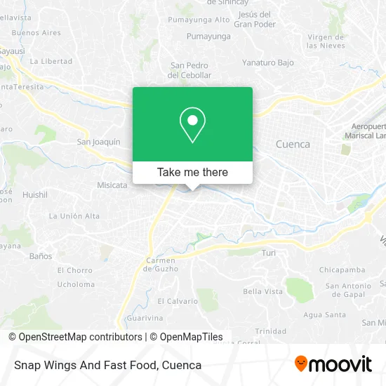 Snap Wings And Fast Food map
