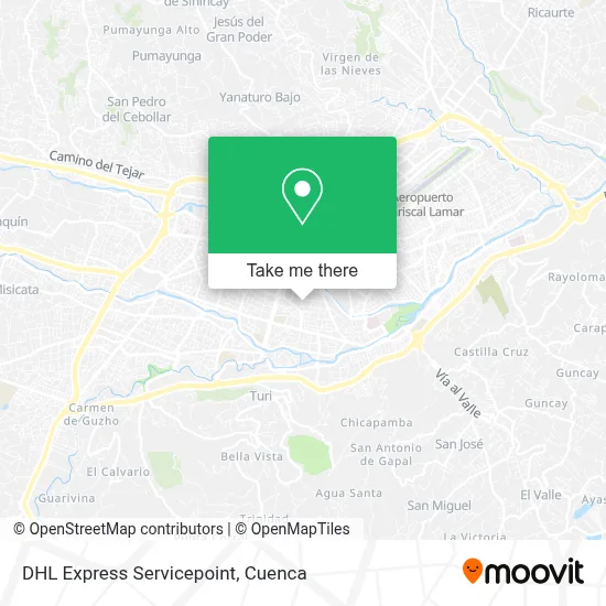 DHL Express Servicepoint map
