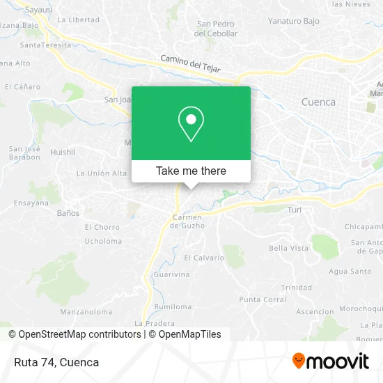 Ruta 74 map