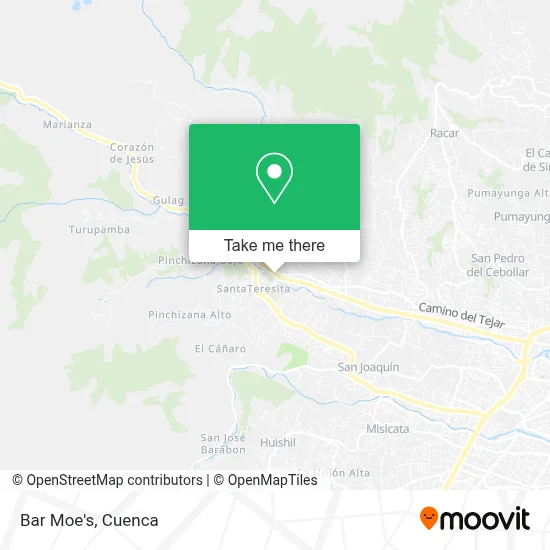 Bar Moe's map