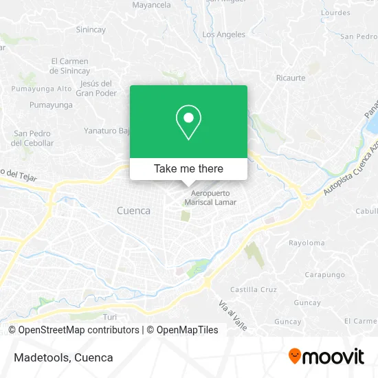 Madetools map