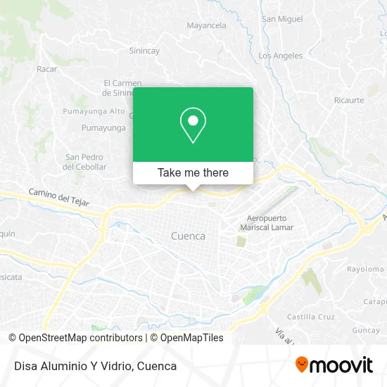 Disa Aluminio Y Vidrio map